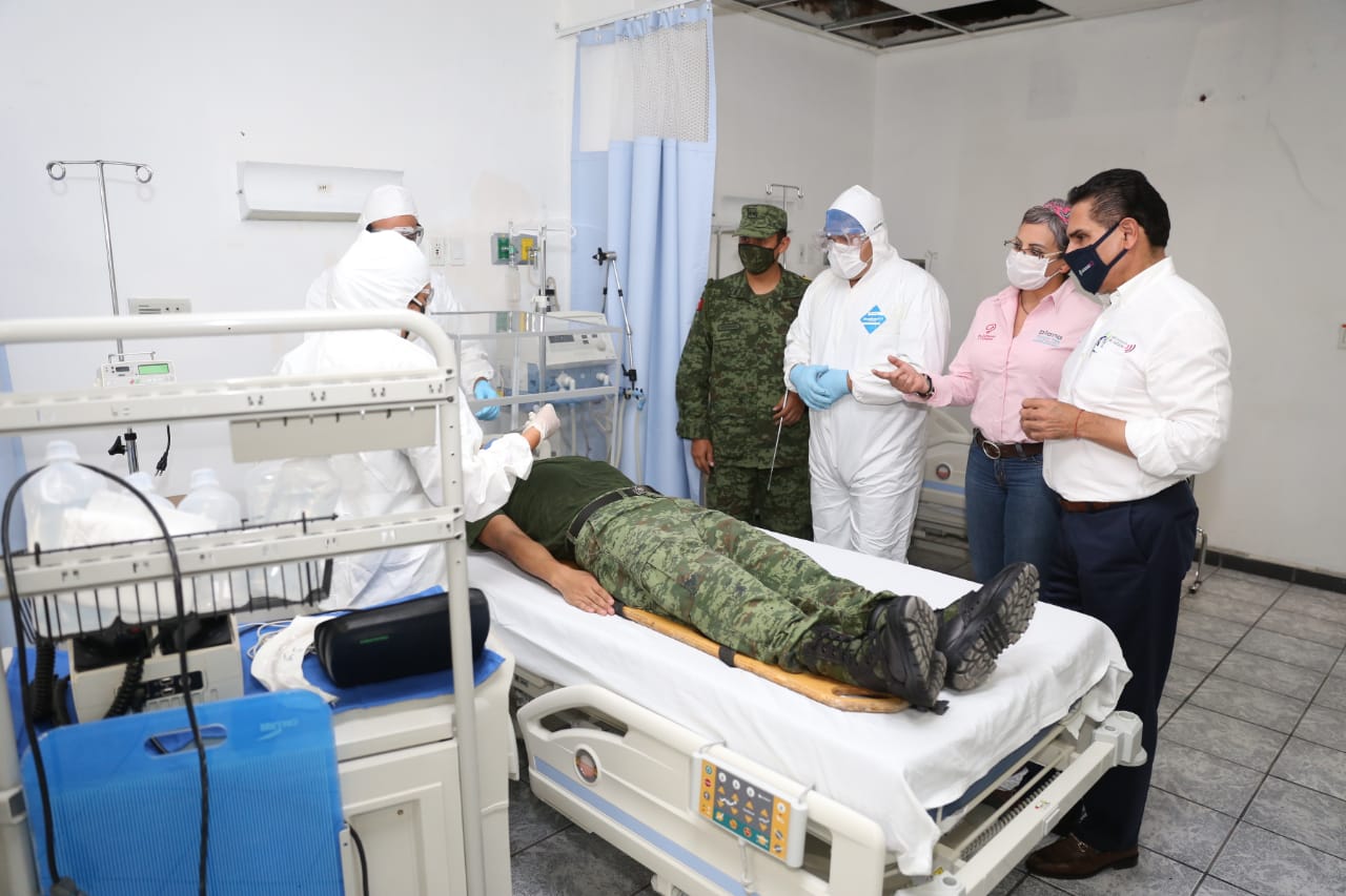 Habilitan Hospital Regional de 43 Zona Militar para atención de COVID-19