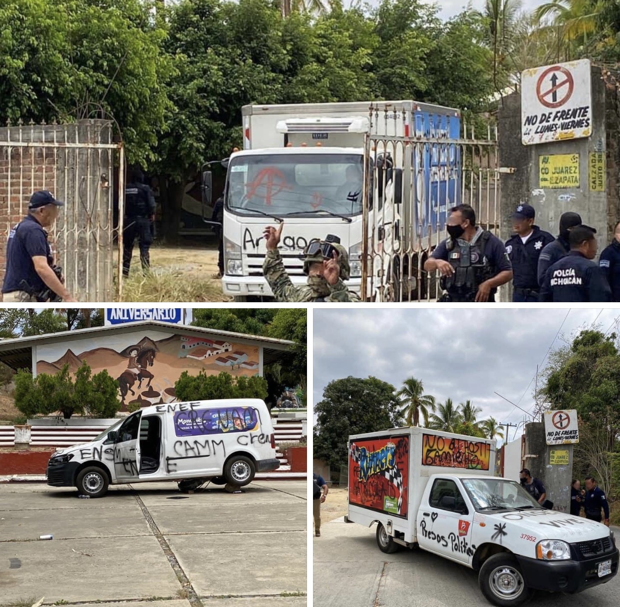 En acción operativa, recupera FGE, cuatro vehículos de una escuela, en #Arteaga