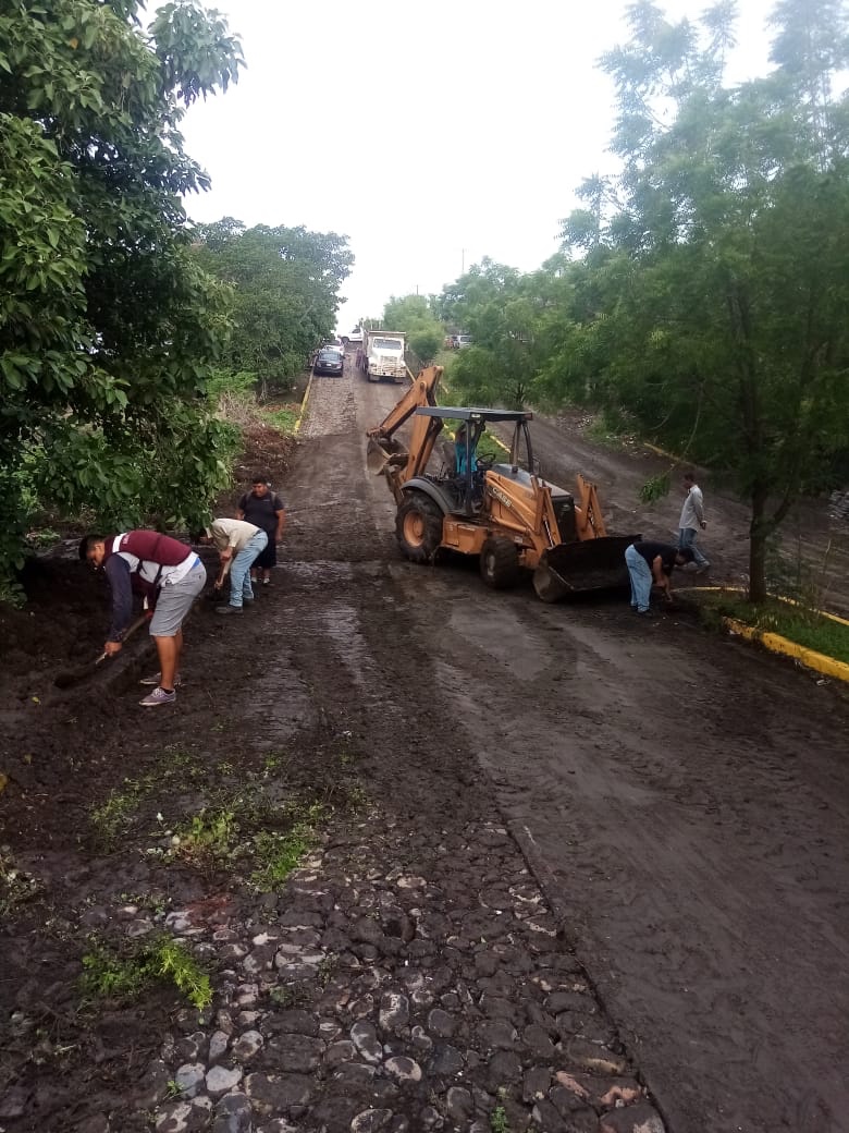 Servicios Municipales y Obras Públicas limpian avenidas afectadas por la tromba