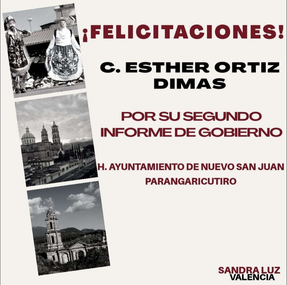 LA PRESIDENTE DE NUEVO PARANGARICUTIRO RINDE SU SEGUNDO INFORME.