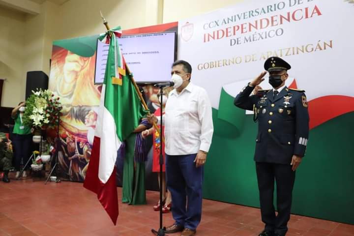 Con ceremonia virtual, Apatzingán conmemora 210 Aniversario de la Independencia de México