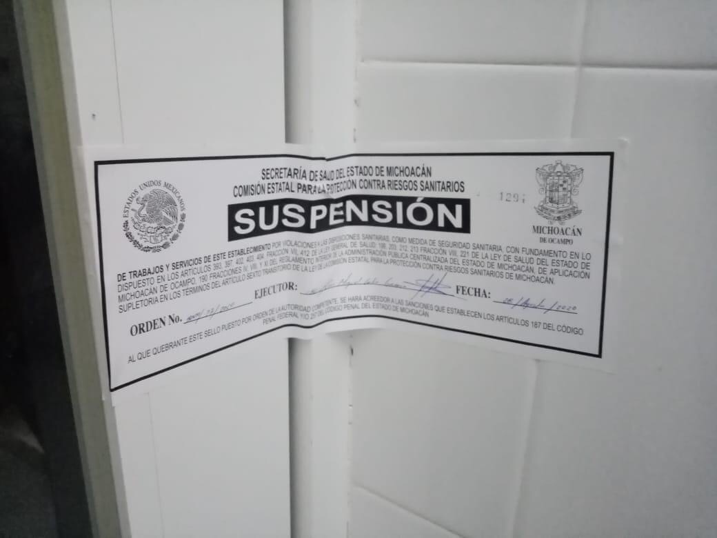 Suspende Coepris clínica privada en Apatzingán involucrada en mortalidad materna