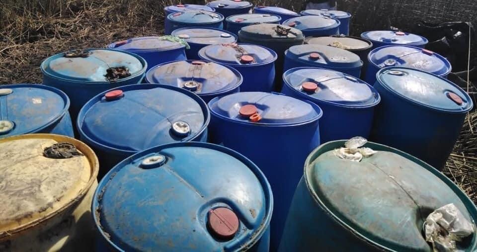 Aseguran SSP, Sedena y Policía Municipal 4 mil litros de combustible, aparentemente ilícito