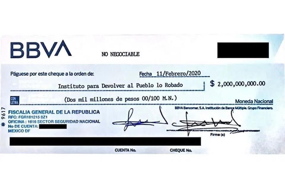 El Presidente de Mexico Lic.Andres Manuel Lopez Obrador negó que el cheque entregado por la FGR al Indep haya sido «rebotado», sino que se encuentra en un procedimiento de aclaración