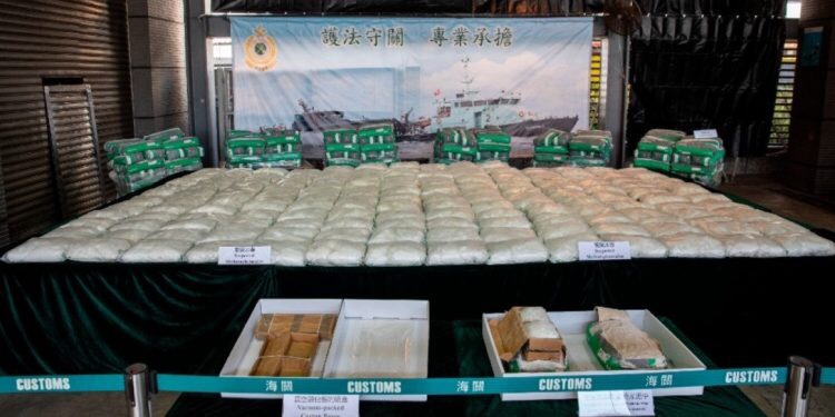 DECOMISAN MÁS DE MEDIA TONELADA DE METANFETAMINA MEXICANA, EN HONG KONG