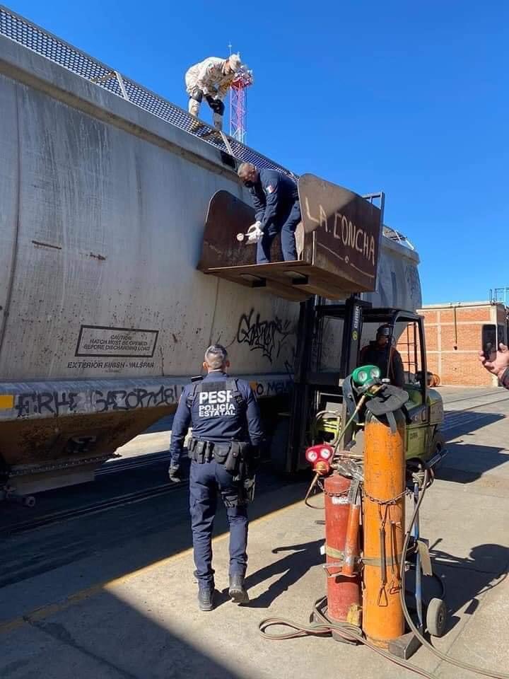 Narcótico oculto en vagón de tren en Nogales