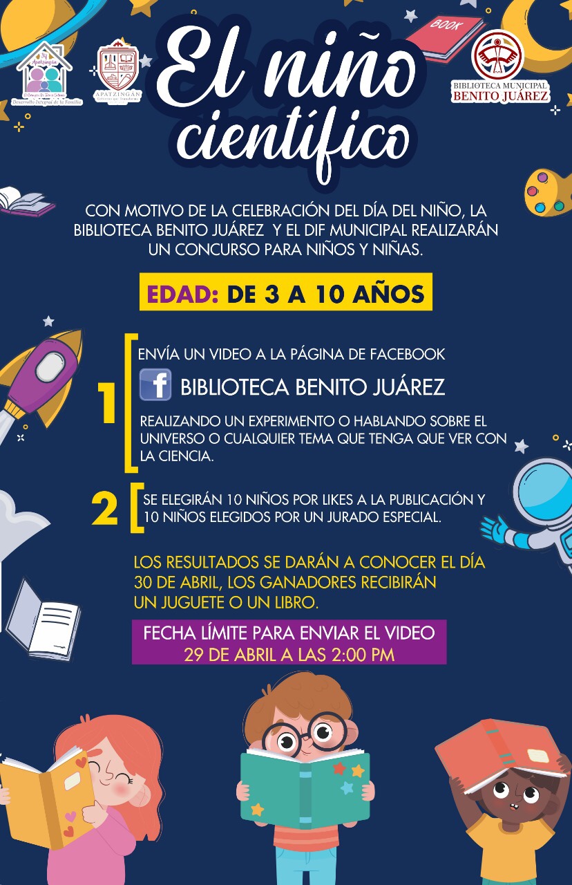 Alistan concurso “El Niño Científico” para celebrar el Día del Niño