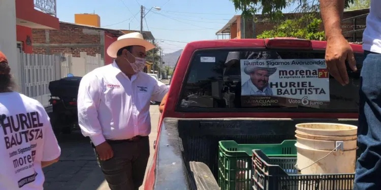 aterrizar programas para el campo y atención a familias prioridad para todo el municipio de Parácuaro; Huriel Bautista Cabrera