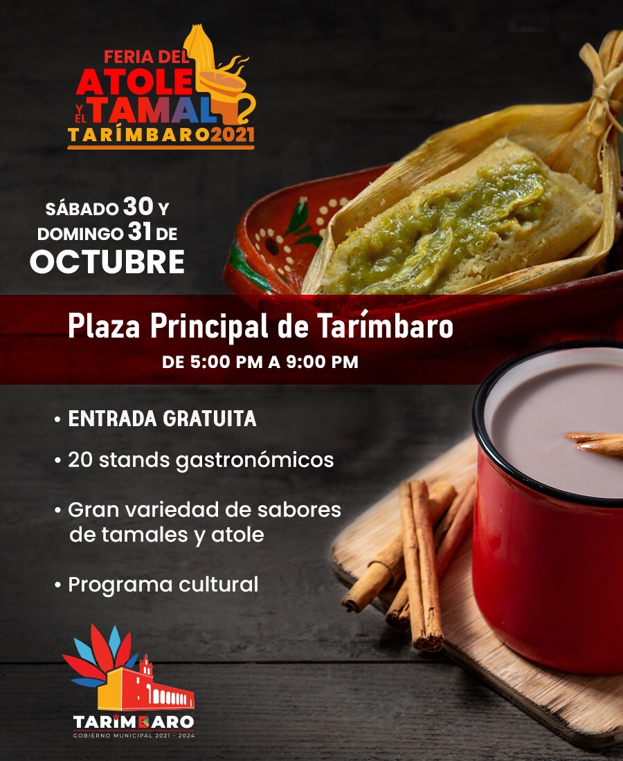 Tarímbaro celebrará la primera Feria del Atole y del Tamal