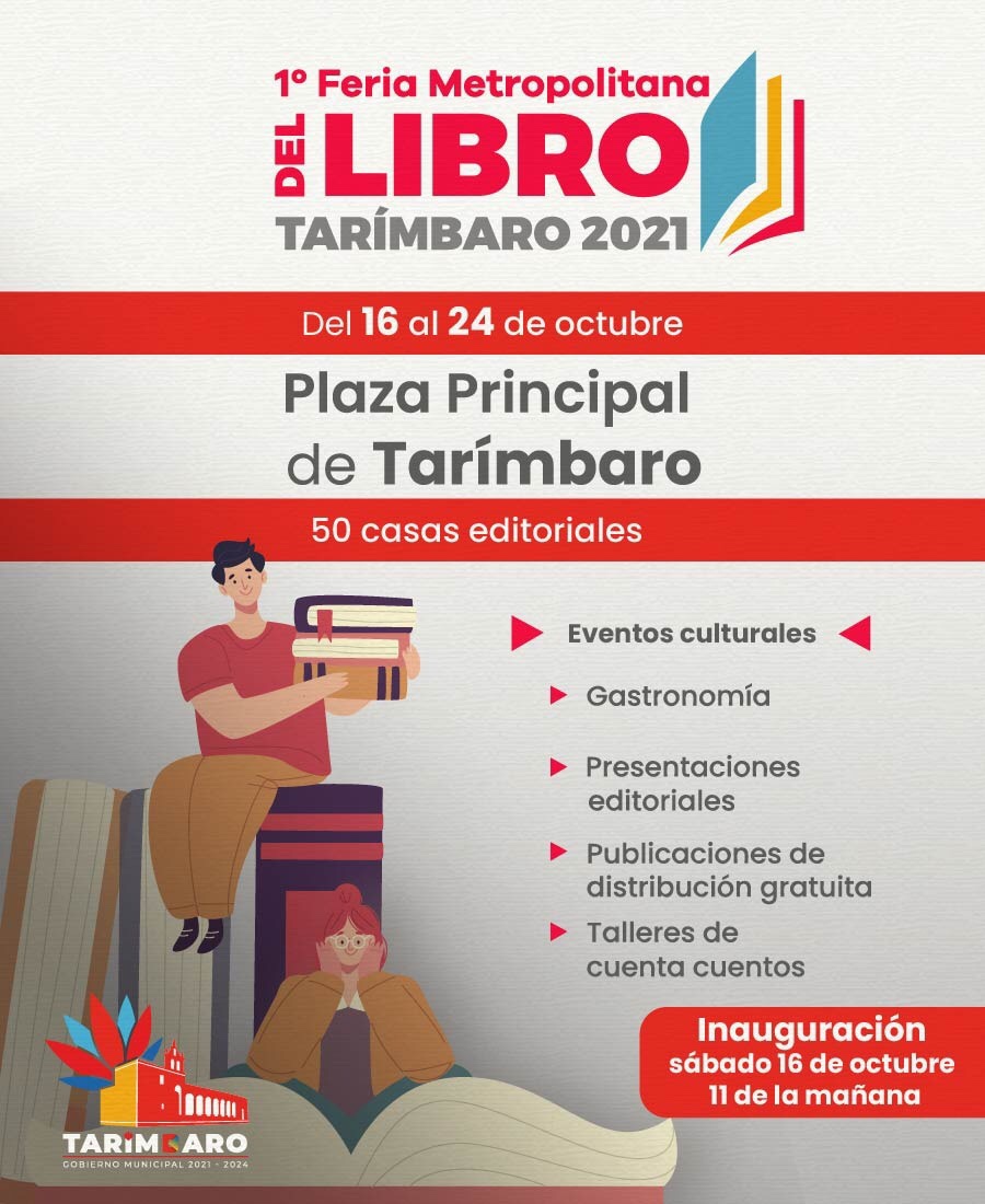 Invitan a presenciar la primera edición de la Feria Metropolitana del Libro en Tarímbaro