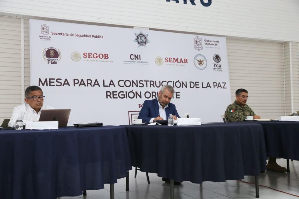 Instala gobernador Alfredo Ramírez Bedolla la Mesa de Seguridad en Región Oriente