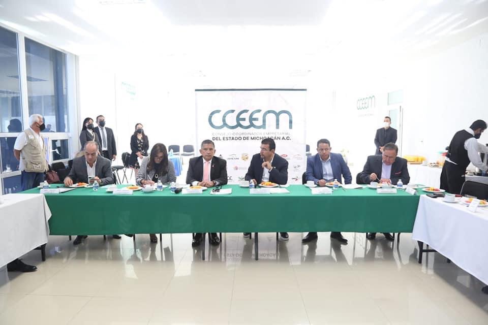 Presenta secretario de SP plan de seguridad a empresarios michoacanos