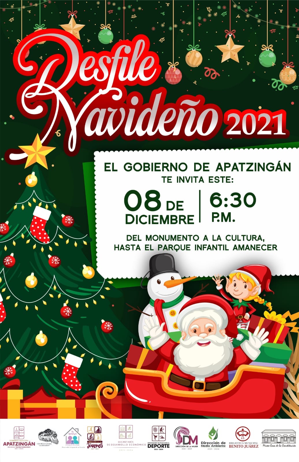 Invitan a participar en el desfile navideño.