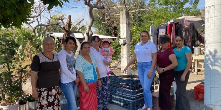 Julisa Farias Regidora de Parácuaro realiza la entrega de gallinas ponedoras en favor de varias familias