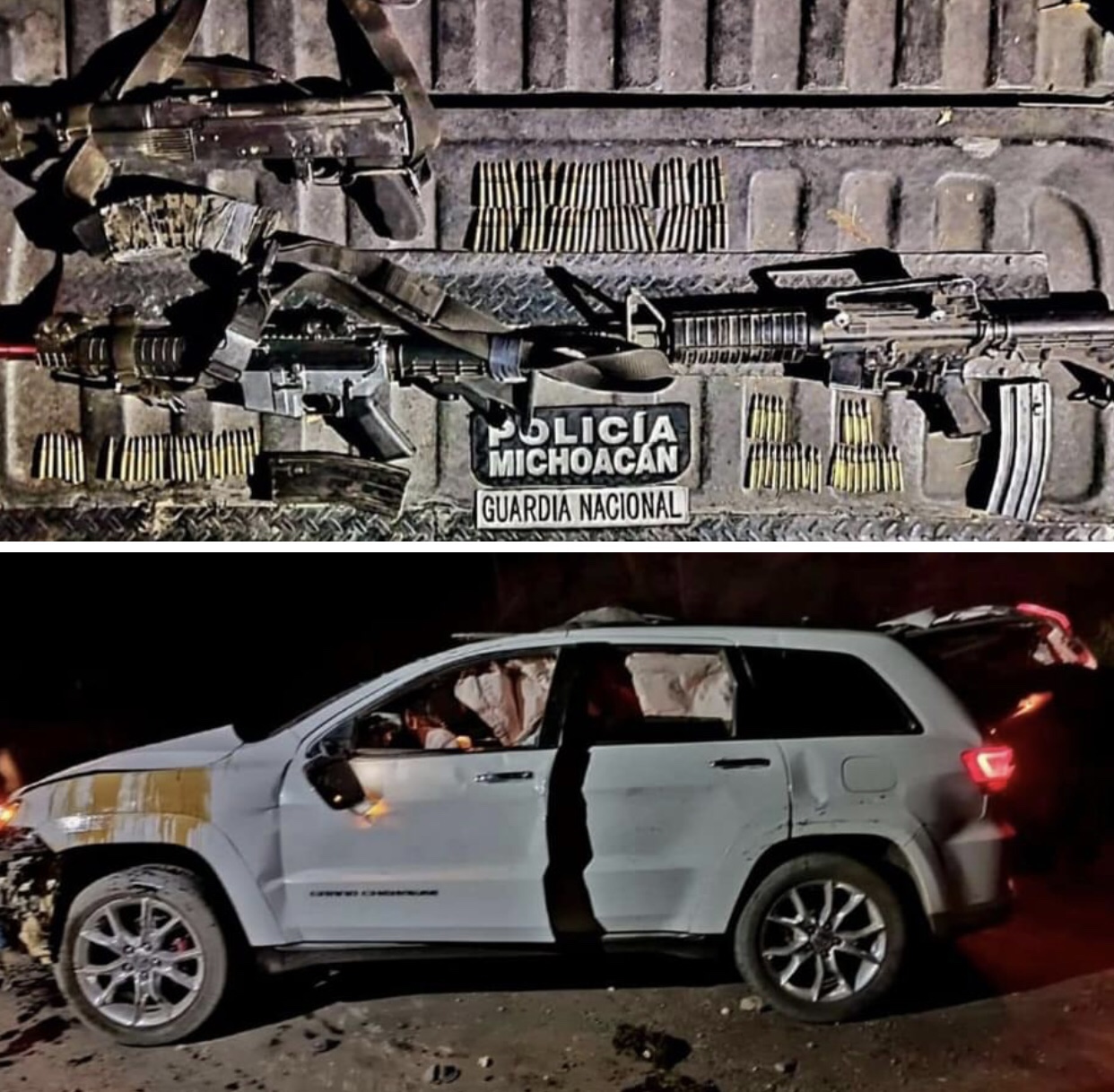 En Tierra Caliente, SSP y GN aseguran tres armas largas y un vehículo