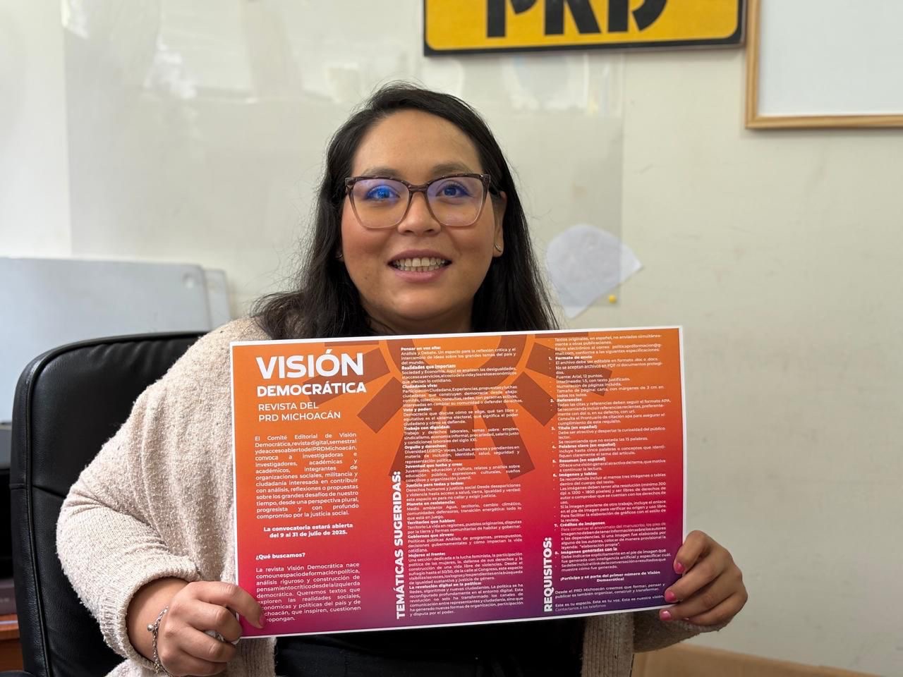 Continúa abierta la convocatoria para ser parte de la revista del PRD Michoacán “Visión Democrática”