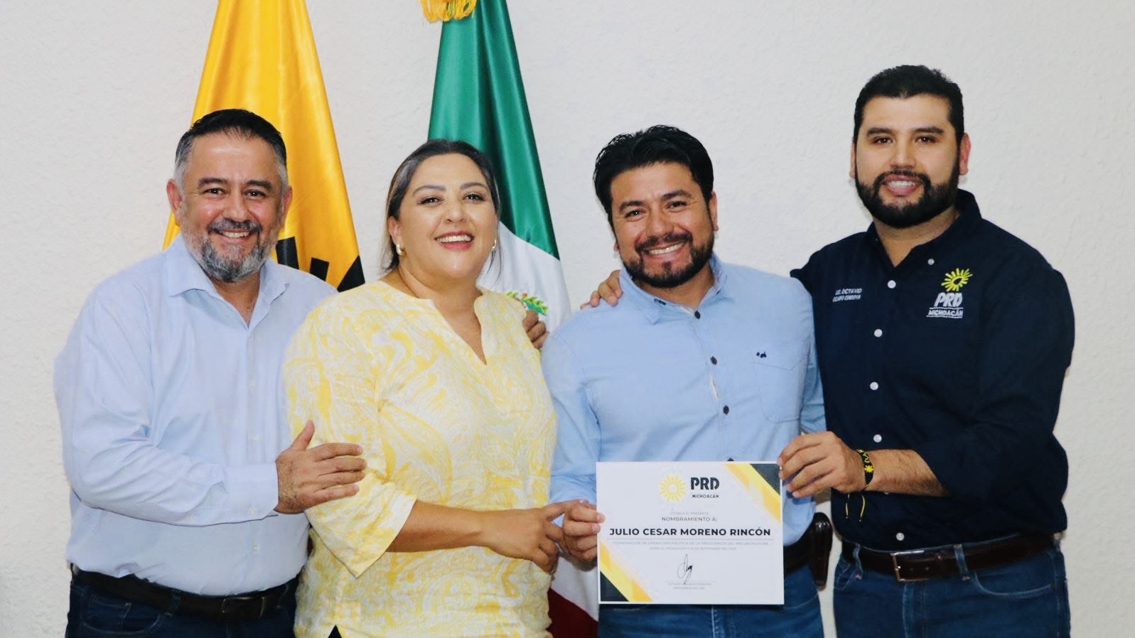 Octavio Ocampo suma a Julio Moreno a tareas operativas del PRD Michoacán