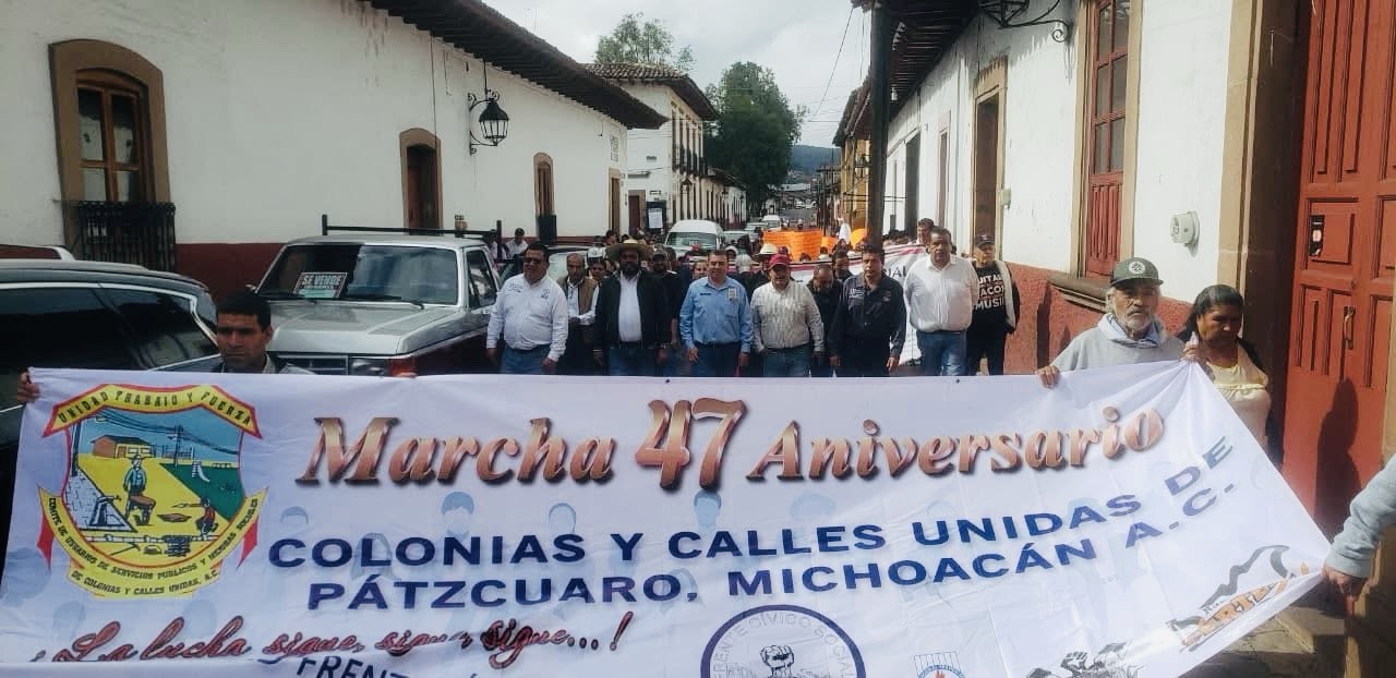 ¡Colonias y Calles Unidas de Pátzcuaro celebra 47 años de lucha y gestión!